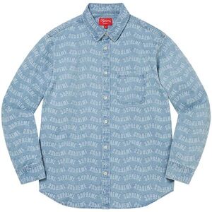 Supreme Arc Jacquard Denim Shirt 'Blue'